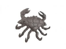 Cast Iron Decorative Crab with Six Metal Wall Hooks 7