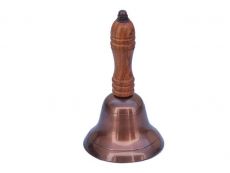 Antique Copper Hand Bell with Wood Handle 6