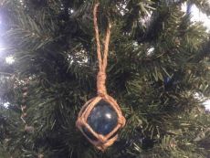 Light Blue Japanese Glass Ball Fishing Float Decoration Christmas Ornament 2