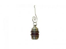 Solid Brass Anchor Red Lantern Christmas Ornament 4