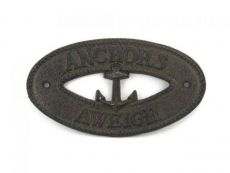 Cast Iron Anchors Aweigh with Anchor Sign 8