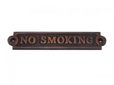 Antique Copper No Smoking Sign 6