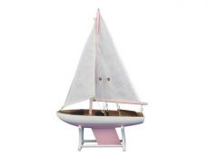 Wooden It Floats 12 - Pink Floating Sailboat Model