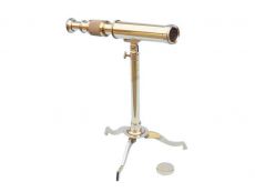 Solid Brass Telescope on Stand 17