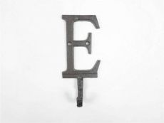 Cast Iron Letter E Alphabet Wall Hook 6
