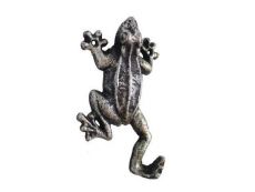 Rustic Silver Cast Iron Frog Hook 6