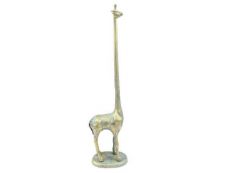 Antique Seaworn Bronze Cast Iron Giraffe Extra Toilet Paper Stand 19