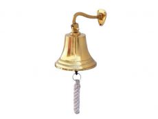 Details about    Nautical Maritime Wall Home Décor 8" Brass Ship Bell Wall Large Mounted Decor
