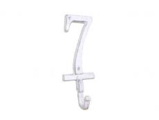 Whitewashed Cast Iron Number 7 Wall Hook 6
