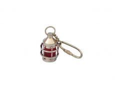 Solid Brass Anchor Red Lantern Key Chain 5
