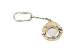 Solid Brass Porthole Mirror Key Chain 5
