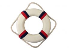Decorative Welcome Cloth Life Ring Buoy Wall Clock Nautical Theme Decoration Lifebuoy Home Outdoor Wall Ornaments BJYX Summer Lifebuoy Decorative Hanging Ornaments Mediterranean Style Navy