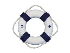 Classic White Decorative Anchor Lifering With Blue Bands 6