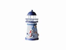 LED Lighted Decorative Metal Lighthouse with Anchor Christmas Ornament 6