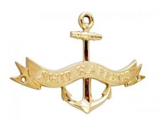 Brass Ship Happens Anchor With Ribbon Sign 8