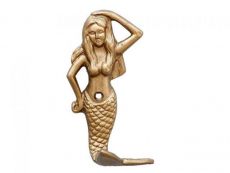 Antique Brass Mermaid Hook 6