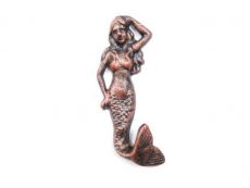 Rustic Copper Cast Iron Mermaid Hook 6