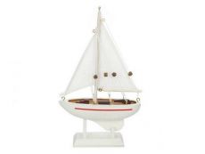 Wooden Intrepid Model Sailboat 9
