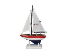 Wooden USA Sailer Model Sailboat Decoration 9
