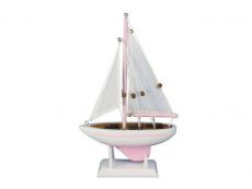 Wooden Pink Pacific Sailer Model Sailboat Decoration 9