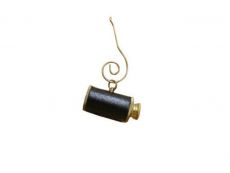 Solid Brass with Leather Spyglass Christmas Ornament 5