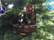 Wooden Calico Jacks The William Model Pirate Ship Christmas Tree Ornament