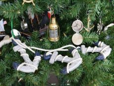 Rustic Blue Decorative Triple Anchor Set Christmas Tree Ornament