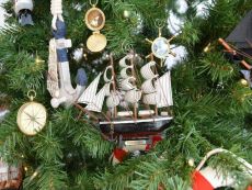 Wooden Star of India Model Ship Christmas Tree Ornament