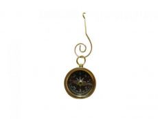 Solid Brass Decorative Compass Christmas Ornament 4