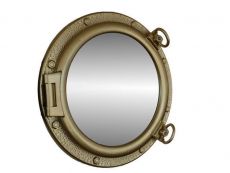 Gold Finish Porthole Mirror 20