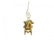 Solid Brass Theodolite Christmas Ornament 4