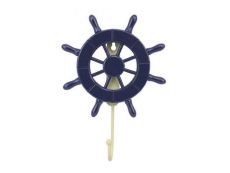 Dark Blue Decorative Ship Wheel with Hook 8