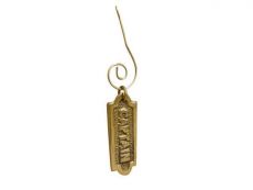 Solid Brass Captains Sign Christmas Ornament 4