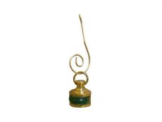 Solid Brass Green Ship Oil Lamp Christmas Ornament 3