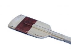 Wooden Rustic Manhattan Beach Decorative Squared Rowing Boat Oar with Hooks 50\