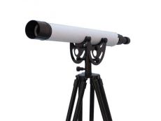 Floor Standing Oil-Rubbed Bronze-White Leather With Black Stand Anchormaster Telescope 50
