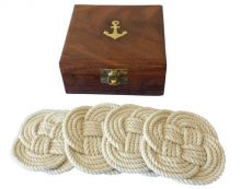 Set of 4 - Rope Coasters w- Anchor Box 4