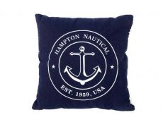 Decorative Blue Hampton Nautical with Anchor Throw Pillow 16\