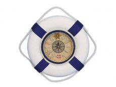 Classic White Decorative Lifering Clock with Blue Bands 12\