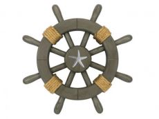 Antique Decorative Ship Wheel With Starfish 12