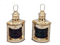 Solid Brass Port and Starboard Oil Lantern 12
