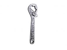 Rustic Silver Cast Iron Wrench Bottle Opener 7