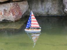 Wooden It Floats 12 - USA Floating Sailboat Model