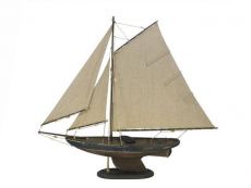 Wooden Rustic Newport Sloop Model Sailboat Decoration 30