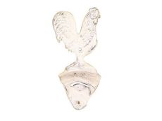 Whitewashed Cast Iron Rooster Bottle Opener 6