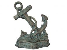 Antique Seaworn Bronze Cast Iron Anchor Door Stopper 8