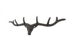 Cast Iron Large Deer Head Antlers Decorative Metal Wall Hooks 15