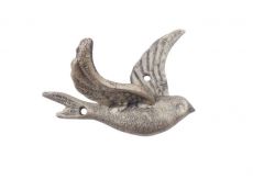 Rustic Gold Cast Iron Flying Bird Decorative Metal Wing Wall Hook 5.5