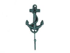 Seaworn Blue Cast Iron Anchor Hook 7