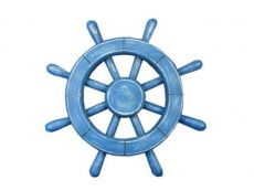 Rustic All Light Blue Decorative Ship Wheel 12